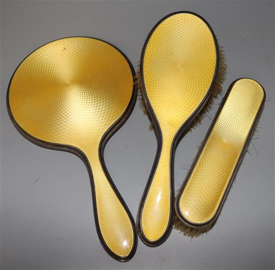Silver & enamel dressing set
